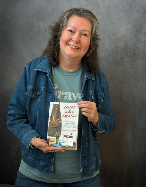 Karen Garrett holding Called to Be a Creative